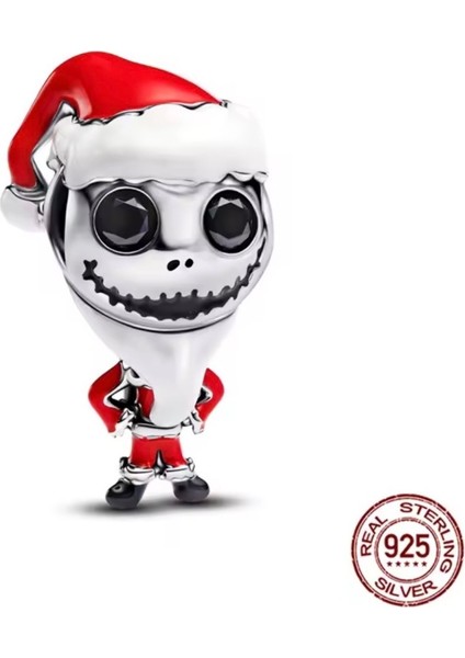 Gümüş Noel Gecesi Kabusu Jack Skellington Charm