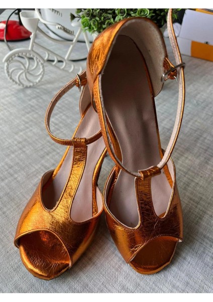 Tango Ayakkabısı Kadın 8,5 cm (13 Pont) T Model Deri Özel Üretim