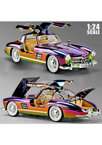 Mercedes-Benz 300 Sl Siyah 1954 Model Klasik Araba 1/24 Ölçek Mercedes 300SL Gri Parlak indirimleri