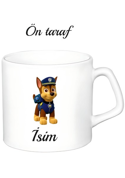 Kişiye Özel Paw Patrol Beyaz Afilli Kupa Bardak