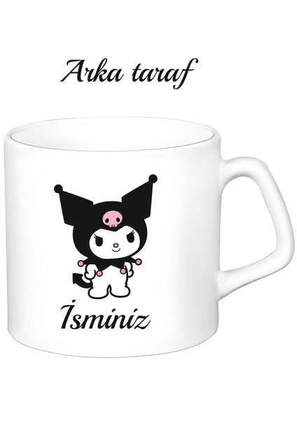 Kişiye Özel Kuromi Beyaz Afilli Kupa Bardak fiyatları