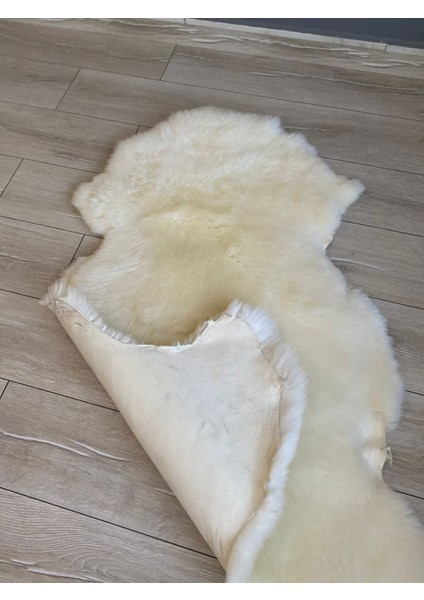 Hakiki 100% Koyun Derisi Post Halı 110X80 cm – Doğal Kürk – Yumuşak & Isı Yalıtımlı – Ev Dekorasyonu