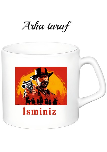 Kişiye Özel Red Dead Redemption Temalı Beyaz Afilli Kupa Bardak fiyatları