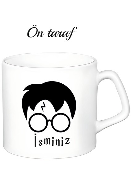 Kişiye Özel Harry Temalı Beyaz Afilli Kupa Bardak