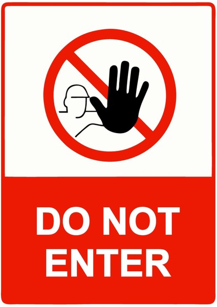 Do Not Enter Isg Uyarı Levhası Pvc A5 15X21 cm
