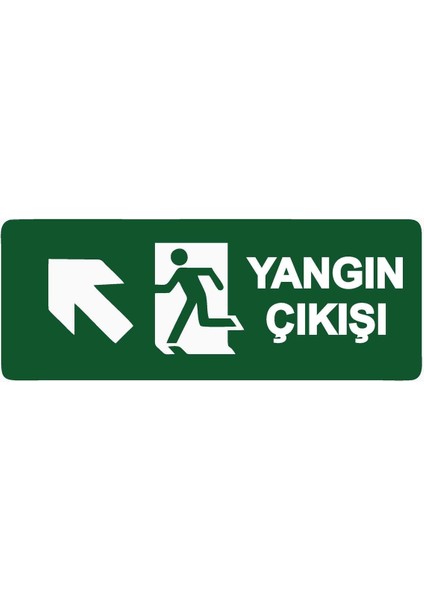 Yangın Çıkışı Isg Uyarı Levhası Pvc A5 15X21 cm