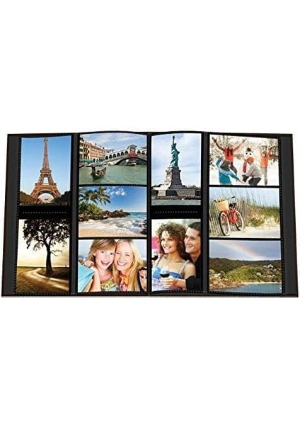 Albums Kolaj Çerçevesi Kabartmalı Seyahat Dikişli Deri Kapak Fotoğraf Albümü, Kahverengi, 30 x 40 cm