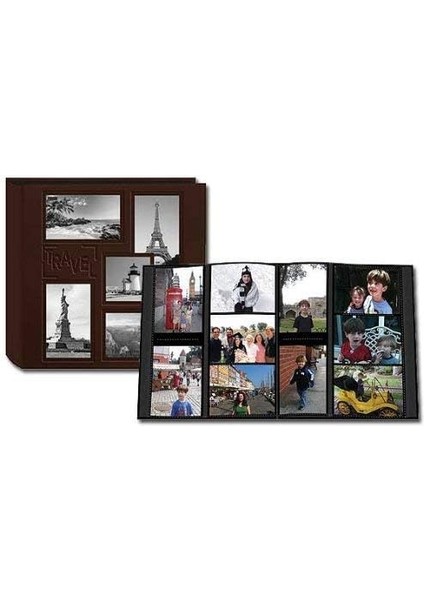 Albums Kolaj Çerçevesi Kabartmalı Seyahat Dikişli Deri Kapak Fotoğraf Albümü, Kahverengi, 30 x 40 cm modelleri