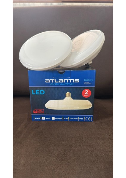 20W E27 2 Adet Küçük Boy Simit LED Ampul modelleri