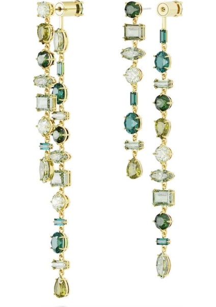 Swa Gema Yeşil Damla Küpeler