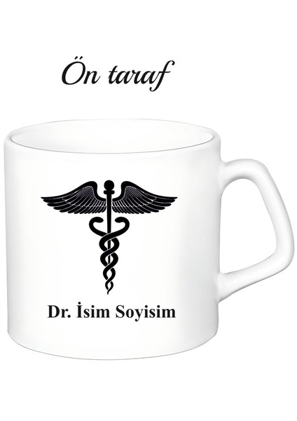 Kişiye Özel Doktor Beyaz Afilli Kupa Bardak