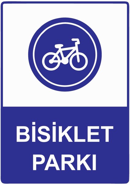 Bisiklet Parkı Isg Uyarı Levhası Pvc A5 15X21 cm