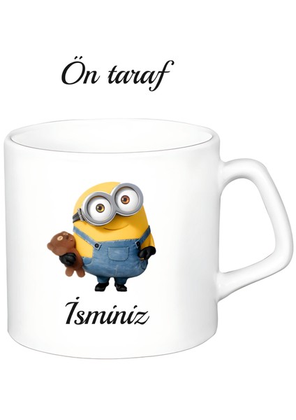 Kişiye Özel Minyon Beyaz Afilli Kupa Bardak