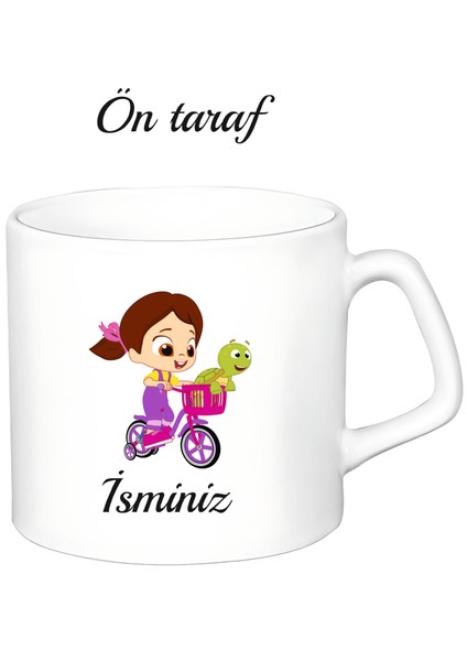 Kişiye Özel Niloya Beyaz Afilli Kupa Bardak