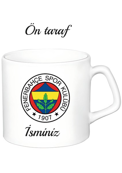 Kişiye Özel Fenerbahçe Beyaz Afilli Kupa Bardak