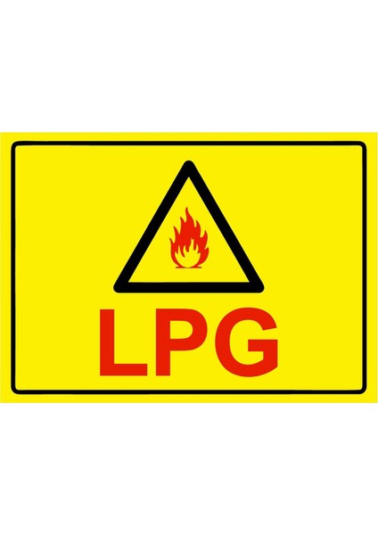 Lpg Isg Uyarı Levhası Pvc A5 15X21 cm