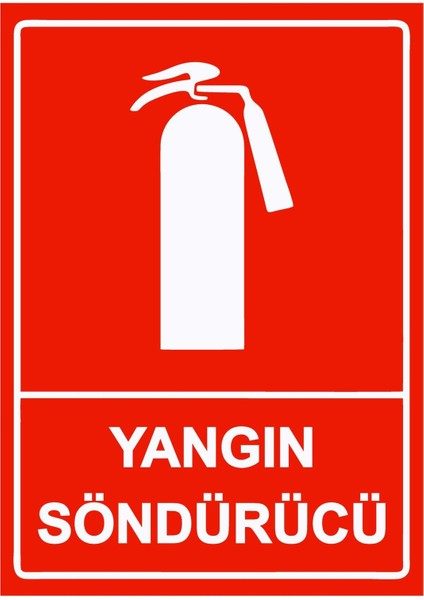 Yangın Söndürücü Isg Uyarı Levhası Pvc A5 15X21 cm