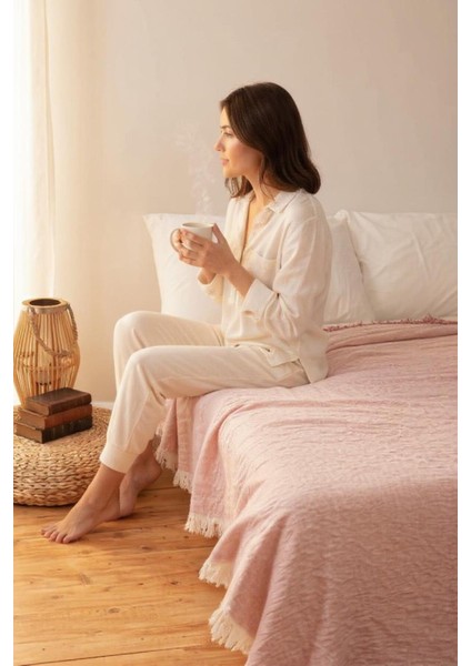 4 Kat Müslin Çift Kişilik Pike, Tv Battaniyesi, Koltuk Şalı ve Yatak Örtüsü Pamuklu indirimleri