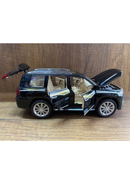 Toyota Land Cruıser Jip Model Araba 4 Kapı Bagaj Kaput Açılır Sesli Işıklı Toyota Land Cruiser Siyah fiyatları