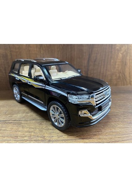 Toyota Land Cruıser Jip Model Araba 4 Kapı Bagaj Kaput Açılır Sesli Işıklı Toyota Land Cruiser Siyah fırsatları