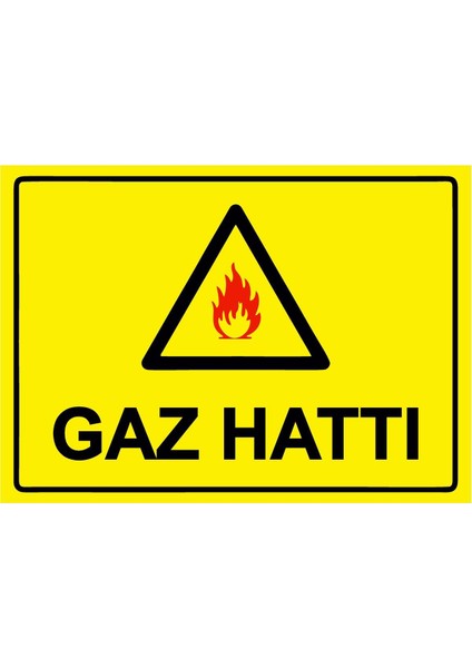 Gaz Hattı Isg Uyarı Levhası Pvc A5 15X21 cm