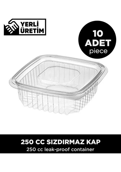 250 cc Sızdırmaz Kap - 10 Adet