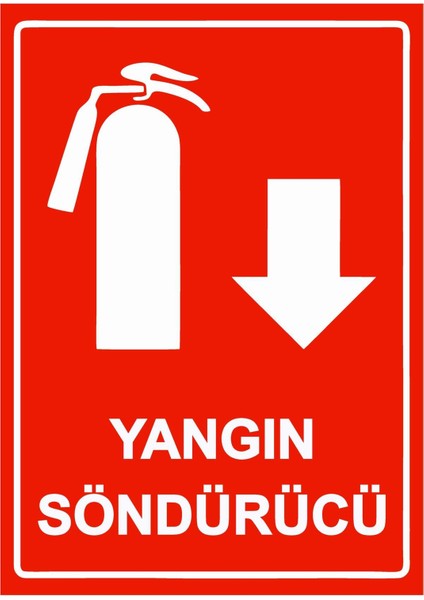 Yangın Söndürücü Isg Uyarı Levhası Pvc A5 15X21 cm