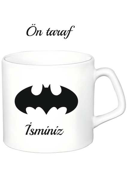 Kişiye Özel Batman Beyaz Afilli Kupa Bardak