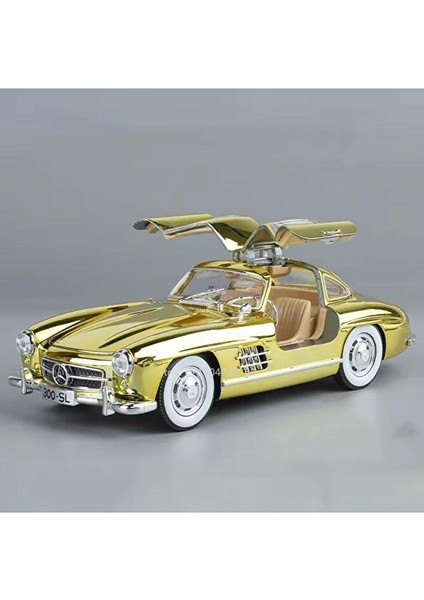 Mercedes-Benz 300 Sl Siyah 1954 Model Klasik Araba 1/24 Ölçek Mercedes 300SL Parlak Gold