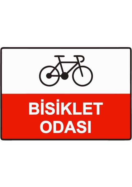 Bisiklet Odası Isg Uyarı Levhası Pvc A5 15X21 cm