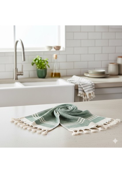 Yüksek Emici Pamuk Mutfak El Bezi Havlusu 30X50 Cm.