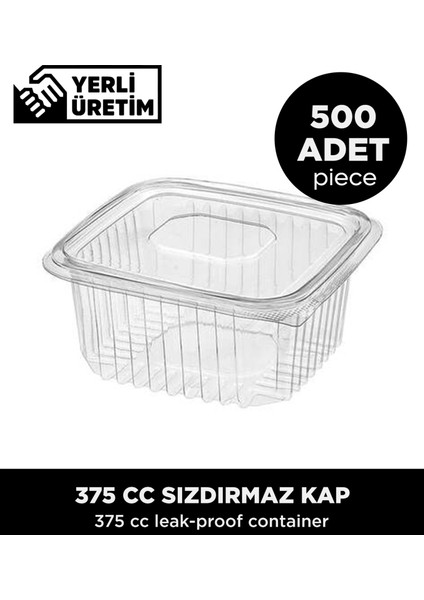 375 cc Sızdırmaz Kap - 500 Adet