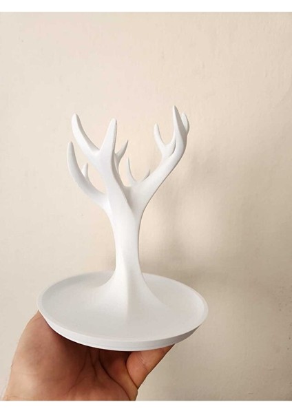 Ağaç Figürlü Takı Standı | Kolye, Küpe ve Bileklik Düzenleyici Beyaz Renk fırsatları