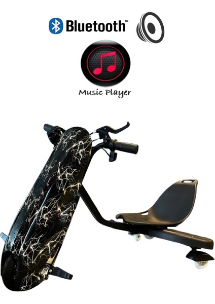 Drift Car Bluetooth Hoparlörlü Graffiti Desenli Drift Scooter