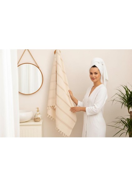 Iskandinav Tarz, Doğal Pamuk, Püsküllü Banyo Havlusu, Peştemal 100X180 cm fiyatları