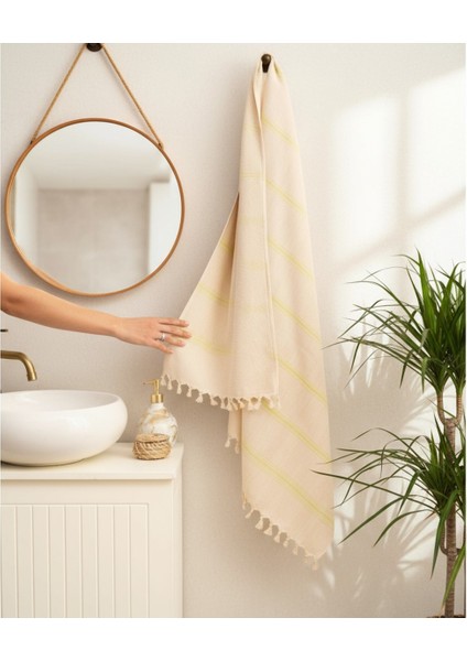 Iskandinav Tarz, Doğal Pamuk, Püsküllü Banyo Havlusu, Peştemal 100X180 cm modelleri