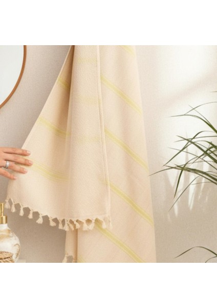 Iskandinav Tarz, Doğal Pamuk, Püsküllü Banyo Havlusu, Peştemal 100X180 cm indirimleri