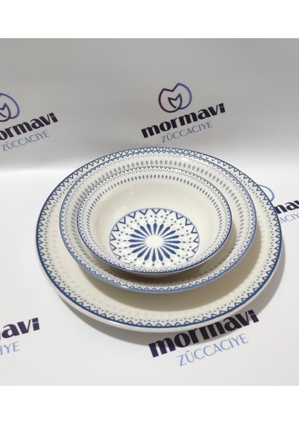 Porselen Dijital 18 Parça 6 Kişilik Yemek Takımı fiyatları