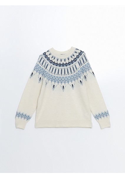 Yeni Sezon Bisiklet Yaka Desenli Kadın Triko Kazak indirimleri