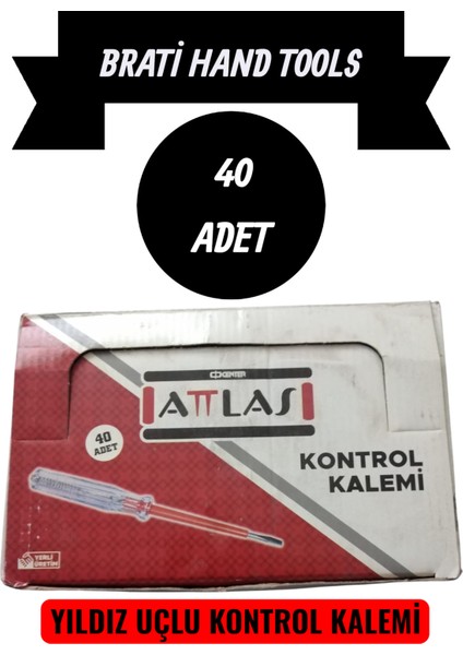 190 Yıldız Uçlu Kontrol Kalemi 40 Adet