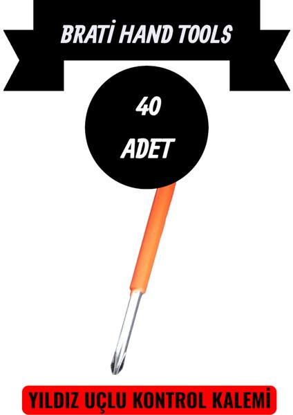 190 Yıldız Uçlu Kontrol Kalemi 40 Adet fiyatları