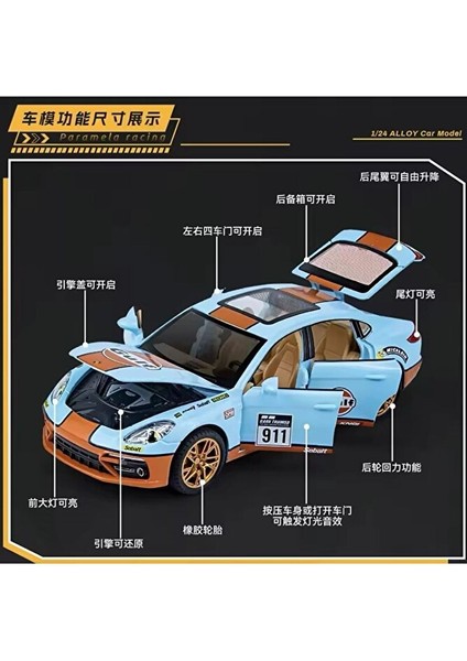 Porsche Panamera 911 Diecast Model Araba Açılan Kapılar Porshce Model Araba Modifiyeli modelleri