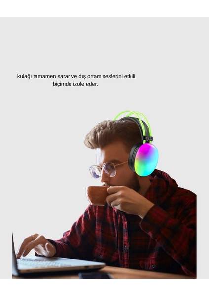 Bfs Ergonomik Rgb Bluetooth Kulaklık 3D Ses indirimleri