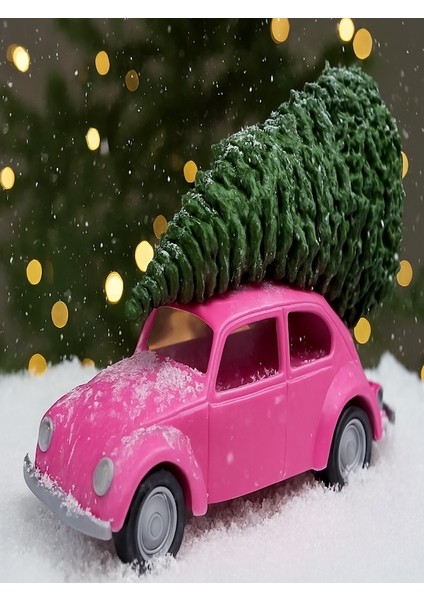 3D Baskı Mini Vosvos Dekoratif Araba Figürü – Yılbaşı Ağacıyla – 11X5X7.5 cm – El Yapımı Renk Seçenekli (Turuncu, Mori Pembe, Beyaz)Koleksiyon ve Hediye Ürünü - Masaüstü, Vitrin ve Koleksiyon Için modelleri