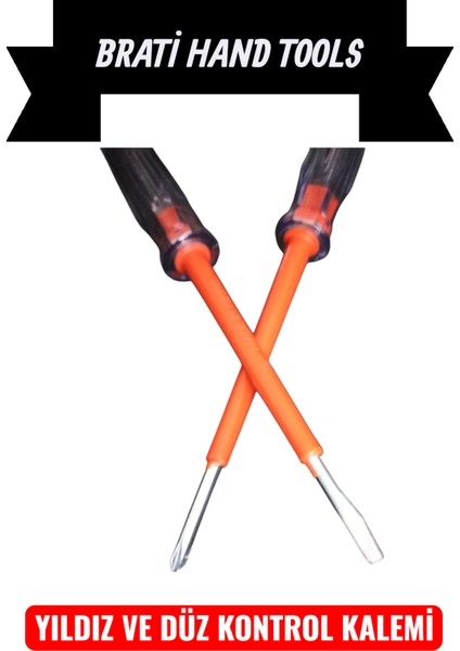 190 Yıldız ve Düz Uçlu Kontrol Kalemi 2'li Set