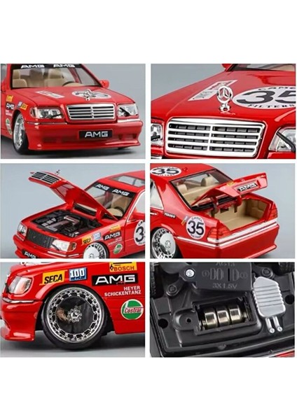 Mercedes Benz 300 Sel Araba Kırmızı W140 Mercedes Amg 6.3 320SEL Diecast Model Araba Sesli Işıklı fiyatları