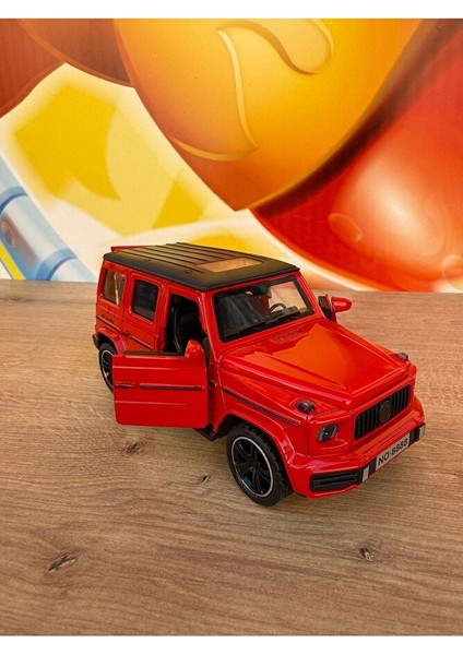 Mercedes G65 Jip Sesli Işıklı Çek Bırak Model Araba Mercedes Kırmızı Jip Kapıları Açılır Mercedes indirimleri