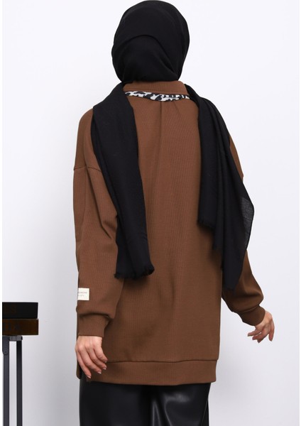 Açık Kahve Fular Detaylı Yakalı Tunik fırsatları