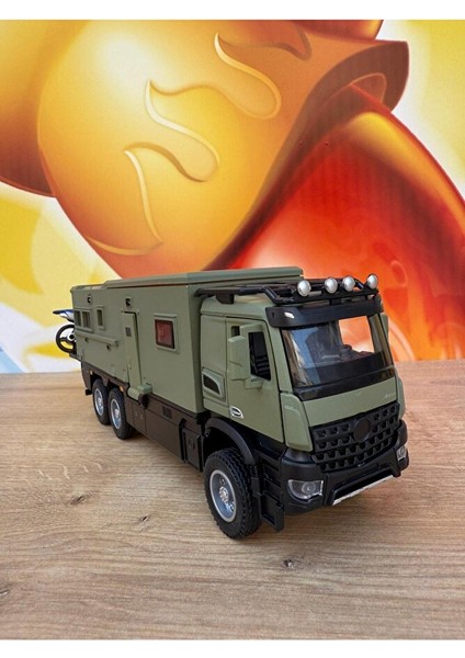 Mercedes Tır Karavan Motorlu Tır Kamyon Karavan Işıklı Sesli Oyuncak Karavan Kamp Oyun Seti 23 cm modelleri