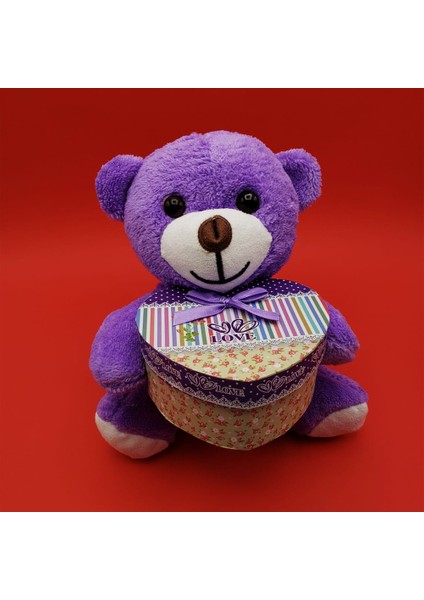 Toptan Sevimli Kalp Kutulu Peluş Ayıcık